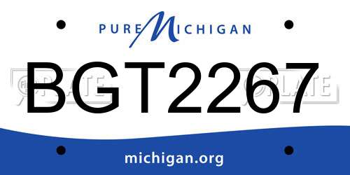 BGT2267 Michigan License Plate
