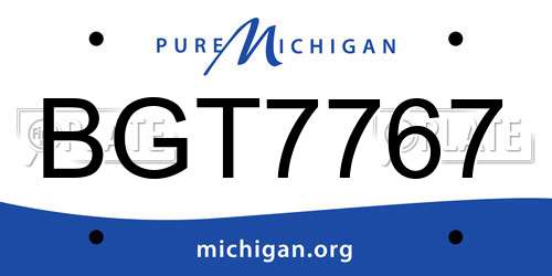 BGT7767 Michigan License Plate