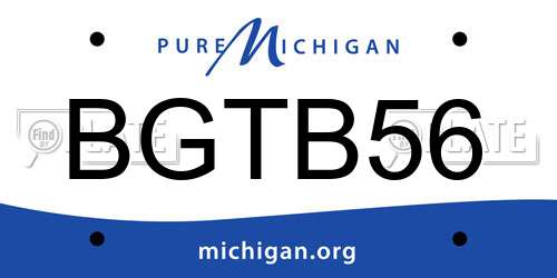 BGTB56 Michigan License Plate