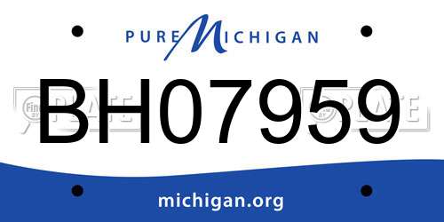 BH07959 Michigan License Plate
