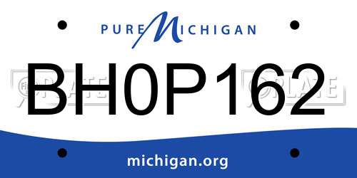 BH0P162 Michigan License Plate