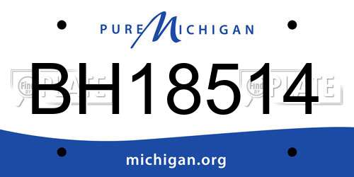 BH18514 Michigan License Plate