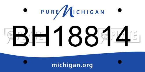 BH18814 Michigan License Plate