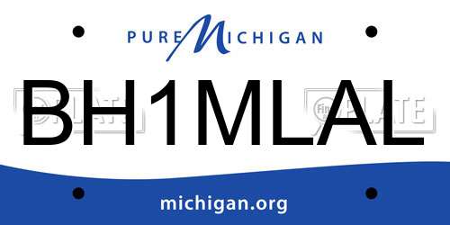 BH1MLAL Michigan License Plate