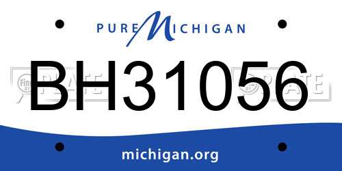 BH31056 Michigan License Plate