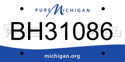 BH31086 Michigan License Plate