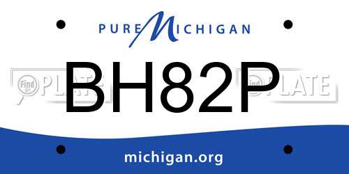 BH82P Michigan License Plate