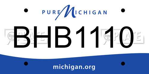 BHB1110 Michigan License Plate