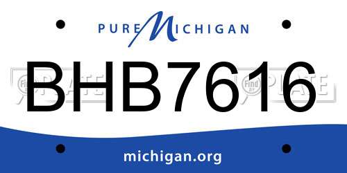 BHB7616 Michigan License Plate