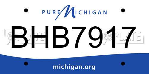 BHB7917 Michigan License Plate
