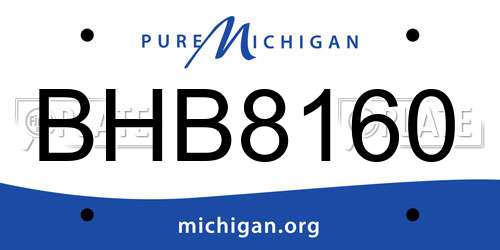 BHB8160 Michigan License Plate