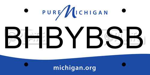 BHBYBSB Michigan License Plate