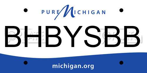 BHBYSBB Michigan License Plate