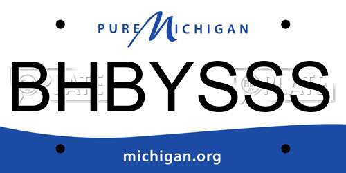 BHBYSSS Michigan License Plate