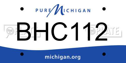 BHC112 Michigan License Plate