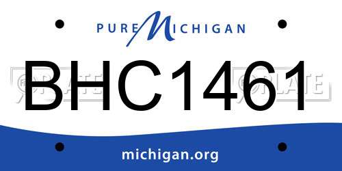BHC1461 Michigan License Plate