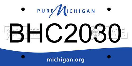 BHC2030 Michigan License Plate