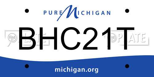 BHC21T Michigan License Plate