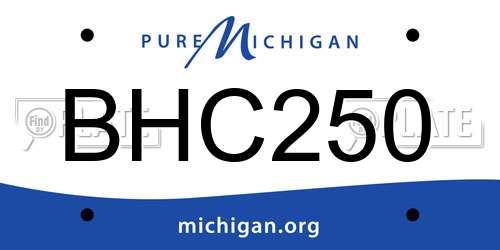 BHC250 Michigan License Plate