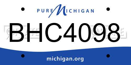 BHC4098 Michigan License Plate