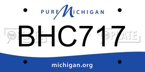 BHC717 Michigan License Plate