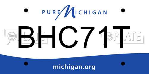 BHC71T Michigan License Plate