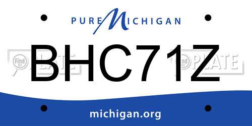 BHC71Z Michigan License Plate