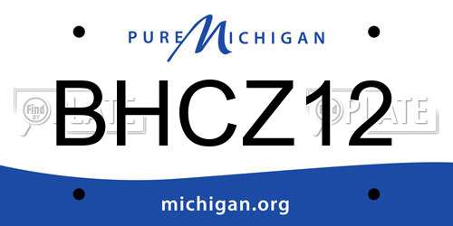 BHCZ12 Michigan License Plate