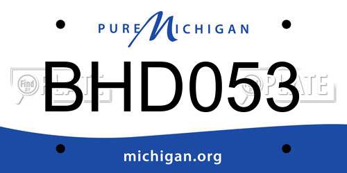 BHD053 Michigan License Plate