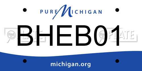 BHEB01 Michigan License Plate