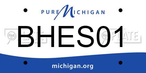 BHES01 Michigan License Plate