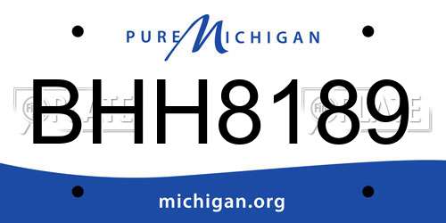 BHH8189 Michigan License Plate