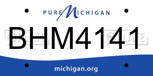 BHM4141 Michigan License Plate