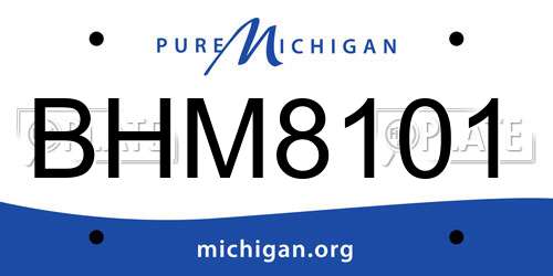 BHM8101 Michigan License Plate