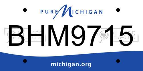 BHM9715 Michigan License Plate