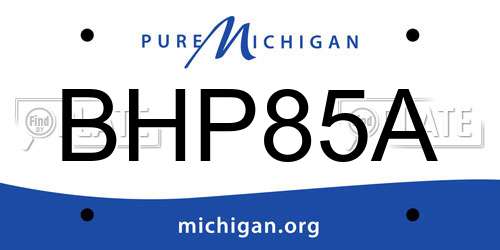 BHP85A Michigan License Plate