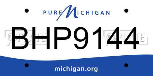 BHP9144 Michigan License Plate