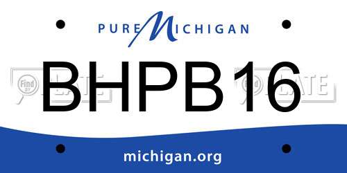 BHPB16 Michigan License Plate