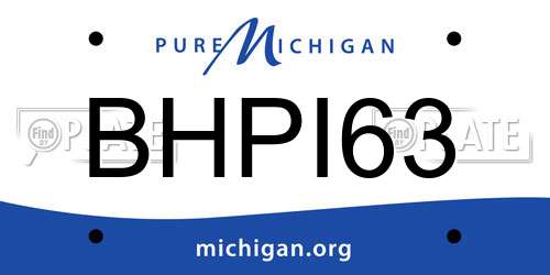 BHPI63 Michigan License Plate