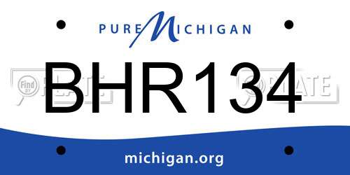 BHR134 Michigan License Plate