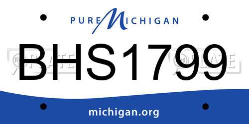BHS1799 Michigan License Plate