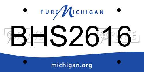 BHS2616 Michigan License Plate