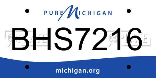 BHS7216 Michigan License Plate