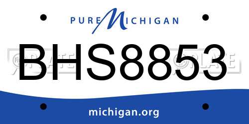 BHS8853 Michigan License Plate