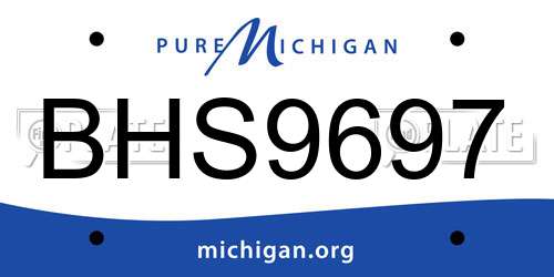 BHS9697 Michigan License Plate