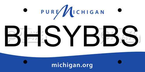 BHSYBBS Michigan License Plate