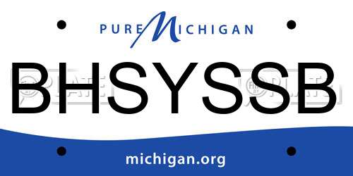 BHSYSSB Michigan License Plate