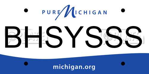 BHSYSSS Michigan License Plate