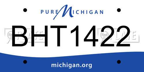 BHT1422 Michigan License Plate