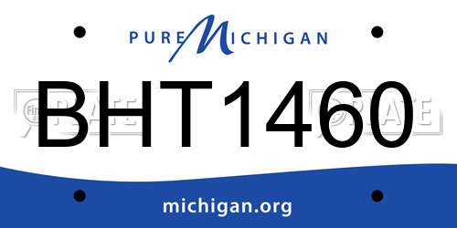 BHT1460 Michigan License Plate
